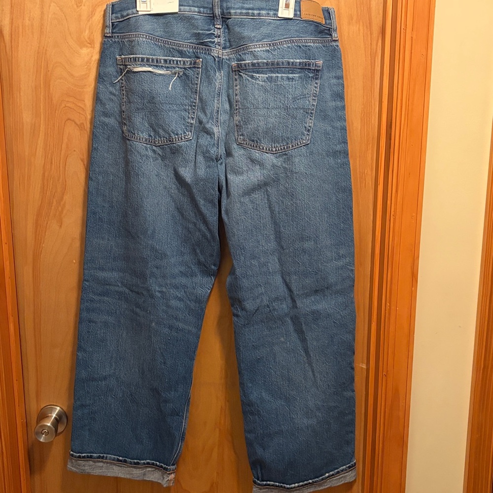 American Eagle Outfitters Distressed Boyfriend Jeans - Blue - Picture 3 of 4